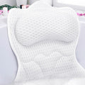 REEZEIVI Bath Pillows for Tub,Bath Pillow with 6 Non-Slip Suction Cups,Soft 4D Mesh Fabric,Bathtub Pillows for Tub Neck and Back Support,Extra Thick Luxury Bathtub Pillows,White - color: White