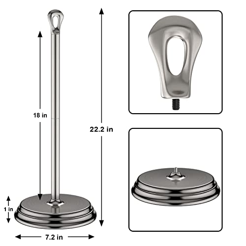 KASUNTO Toilet Paper Holder with Rustproof, Metal Free Standing Toilet Paper Stand Storage for Bathroom, Tissue Paper Roll Holder for Bathroom Accessories (Brushed Nickel) - color: B-brushed Nickel