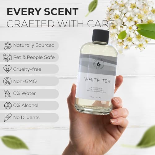 Aroma Country White Tea Luxury Diffuser Oil Refill (4 Fl Oz) | Hotel-Inspired • Long-Lasting Home Fragrance • for Aromatherapy, Reed Diffusers, Diffuser Machines & Room Sprays - size: 4 Fl Oz (Pack of 1)