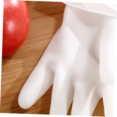 SUPVOX Household Cleaning Gloves 4-pair Set Size L Waterproof Plastic Steel Protective Kitchen Gloves Non-slip for Home and Toilet Cleaning Tasks