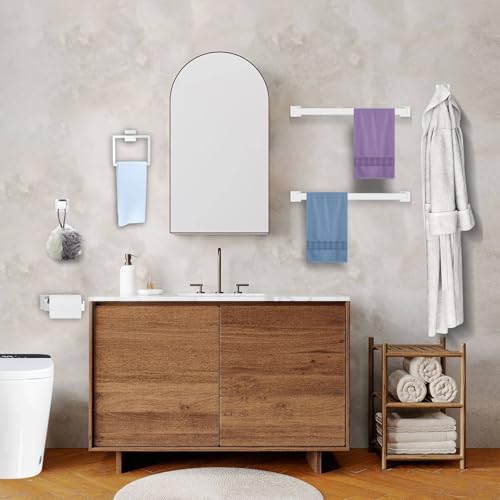 Brushed Nickel Bathroom Hardware Accessories Set 10-Piece Brushed Towel Bar Set Bath Towel Holder Set Stainless Steel Wall Mounted Towel Rack Set,23.6 in - color: 10 Pcs Brushed Nickel