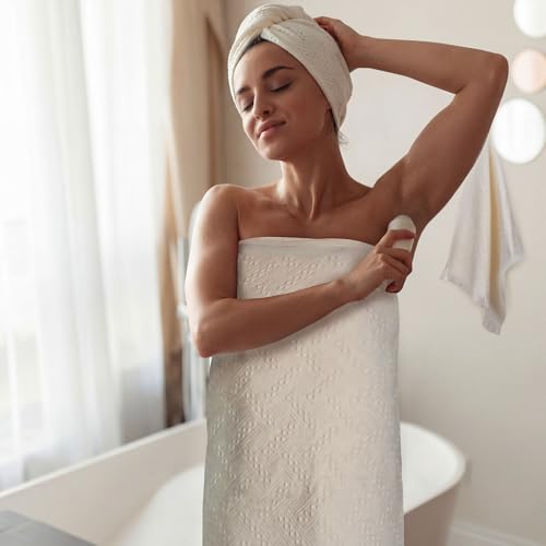 6 Pack Boho Bath Towels Set 100% Cotton Luxury Decorative Towels for Bathroom 2 Bath Cloth 2 Hand Cloth and 2 Wash Cloths Soft Absorbent Quickly Dry Durable Farmhouse Bathroom Decor Guest Gift