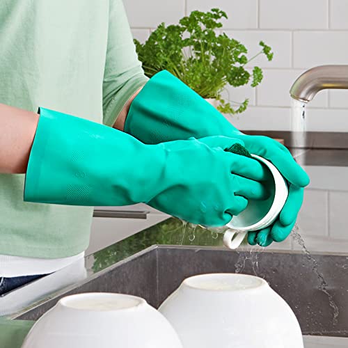 ThxToms Chemical Resistant Nitrile Gloves, Resist Household Acid, Alkali, Solvent and Oil, Latex Rubber Free, 1 Pair Medium - size: Medium