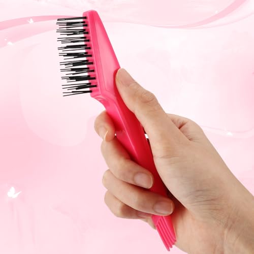 Yaomiao 2 Pcs Hair Brush Cleaner Tool 2-in-1, Pink Hairbrush Cleaner for Removing Hair Dust, Mini Comb for Removing Dirt, Home Salon Use - color: Pink