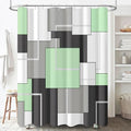 BTTN 78 Inch Long Shower Curtain, Tall Geometric Abstract Fabric Shower Curtain Set with Plastic Hooks, Large Modern Luxury Neutral Cloth Curtains for Bathroom Shower and Bathtub - 72x78 - Mint Green - color: Mint Green, size: 72"W x 78"L (Pack of 1)