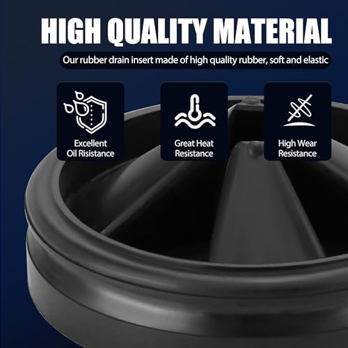 3 3/8" Garbage Disposal Splash Guard Sink Baffle QCB-AM Replacement for InSinkErator Evolution Series, Upgraded Funmit Removable Quiet Collar Drain Plugs, Garbage Disposer Accessories, Black - color: Black - 2 Pack