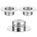 3pcs Bathroom Sink Strainer Fit Hole Size from 1.25" to 1.60" Bathtub Hair Catcher Bathroom Sink Drain Cover Stainless Steel Sinks Strainers Bath Tub Hair Catcher Mesh Sinks Strainer for Kitchen