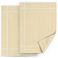 Pearl Linens Pack of 2 100% Cotton Bath Mat 20x30 inches, Soft & Absorbent Quick Dry Bathroom Mat Set, Not Bathroom Rugs, After Shower Mat, Bath Tub Mat, 687 GSM, Machine Washable, Beige - color: Beige, size: 20x30 - Set of 2