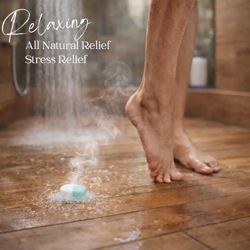 EvolutionUSA Shower Steamers for Women – 15 Pack, Natural Eucalyptus & Mint Shower Steamers Aromatherapy, Slow Dissolving Shower Steamer, Luxury Relaxing Gifts for Women, Large, sky blue