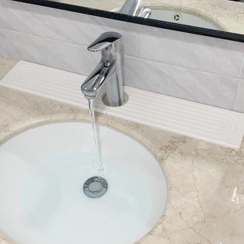 Faucet Mat for Kitchen Sink, Diatomite Quick Dry Stone Mat Kitchen Sink Protectors, Stone Drying Mat for Kitchen Counter (White,15) - color: White, size: 15