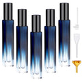 Segbeauty Travel Perfume Bottle, 5 Pack of 10ML Empty Refillable Glass Atomizer, Portable Cologne Dispenser Spray Bottle Travel Size Sample Bottles Sprayer Making Kit Gradient Blue - color: Blue, style: Mini Bottle Set