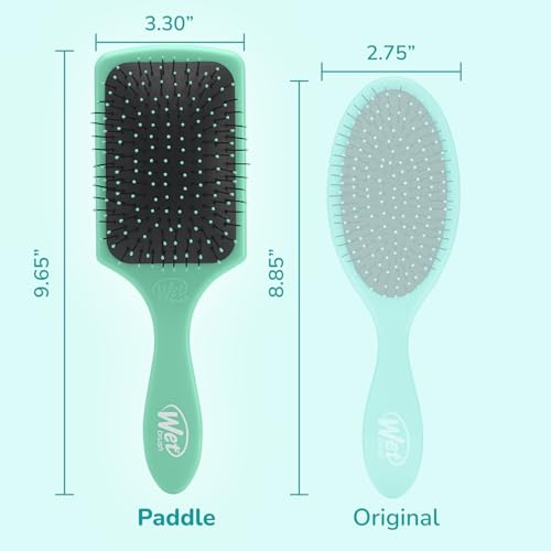 Wet Brush Paddle Detangler Hair Brush, Amazon Exclusive Aqua, Ultra-Soft IntelliFlex Bristles with AquaVent Design, Great For Treatment & Mask Application, Women, Men, Wet, Dry and Damaged Hair - color: Amazon Aqua, size: 1 Count (Pack of 1)