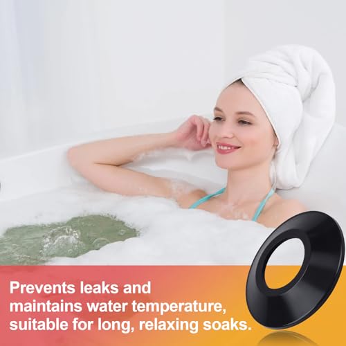 HINZIC 8 Pack Tub Stopper Gasket for Drain Assemblies, Rubber Bath Plug Stopper Replacements for Tub, Bathtub Drain Gasket Accessories for Tip Toe Bath Assemblies- Black - color: Black-8pcs