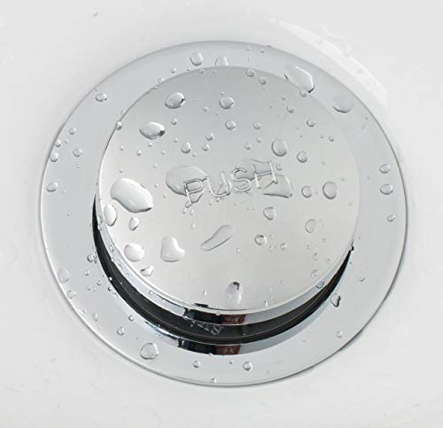 Artiwell Tip-Toe Bathtub Drains Trim Set with Two-Hole Overflow Faceplate, Replacement Bath Drain Trim Kit with 2-Hole Overflow Faceplate and Universal Fine/Coarse Thread (Chrome Plated) - color: Chrome Plated