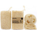 Natural Loofah Sponge (Pack 4) - Exfoliating Body for Bath or Dish Scrubber for Kitchen - 100% Biodegradable Compostable Zero Waste Dishwashing Scouring Pad - size: Pack 4