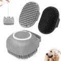 Comotech 6PCS Dog Bath Brush & Dog Toothbrush | Adjustable Handle Shampoo Brush & Scrubber for Short & Long Haired Dogs & Cats | Effectively Solve Odor & Stain Removal Problems (Gray Gray Black) - color: Gray Gray Black