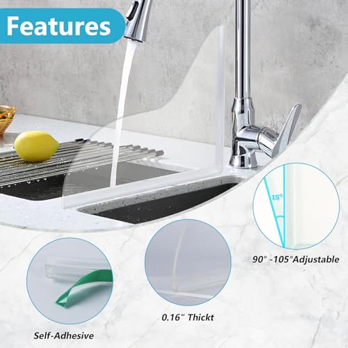 2 Pcs Bathtub Water Guards,Bathroom Shower Splash Guard for Tub, Shower Water Guard for Bathtub Shower Guards Removable, Bathtub Water Splash Guards Corner Guards to Keep Water in Shower Bath