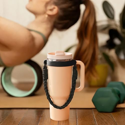 Silicone Water Bottle Handle Strap for Gym Travel Hiking Compatible with Stanley 30 & 40oz Cup Accessories for Men Women Gift - color: Style G