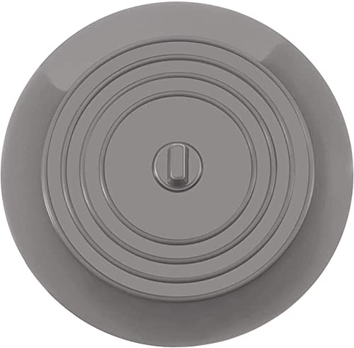 Gdrasuya10 2 Pack Tub Stopper Drain Stoppers, 6" Black Silicone Rubber Drain Cover, Flat Suction Cover for Bathroom, Kitchen, Sink