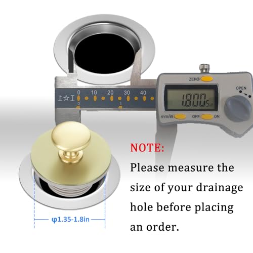 Bathtub Drain Stopper,Tub Silicone Stopper,Bathtub Drain Replacement Accessories,Suitable for Bathtubs,Sinks,Washbasin Drain Ooutlet Rubber Drain Stopper (Gold) - color: Gold