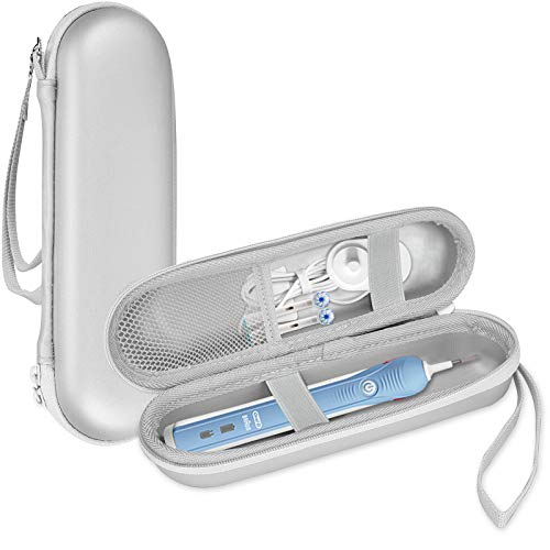 ProCase Travel Case for Oral-B/Oral-B Pro Smartseries/IO Serie Sonicare Protective Clean Electric Toothbrush, Hard EVA Case Cover Storage Bag Holder with Mesh Pocket for Accessories -Silver - color: Silver