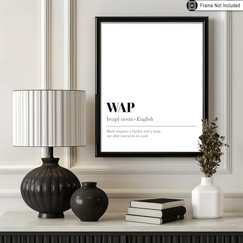 Poster Master Dictionary Art Poster - Definition of WAP Print - Typography Minimal Art - Gift for Him & Her - Funny Wall Decor for Dorm, Office, Bedroom or Living Room - 8x10 UNFRAMED Wall Art - color: Style07, size: 8"L x 10"W