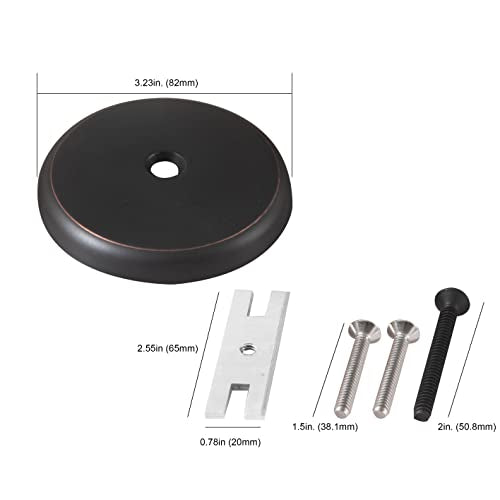 Single Hole Bathtub Drain Overflow Plate with One Matching Screws, Easy to Install, Venetian Bronze - color: Venetian Bronze