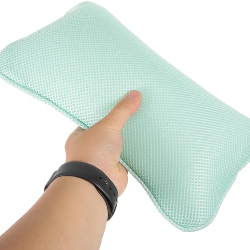 Ipetboom Bathtub Pillow for Head and Neck,3D Mesh Bath Cushion with Suction Cups, 11.4x7.5 in Non Slip Washable Spa Support for Tub Relaxing, Shower Room, Hotel and Home Soaking