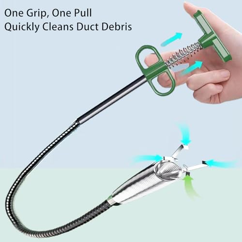 Upgrade Drain Snake for Hair Clogs, 61'' Four claw grabber pickup tool for Litter Pick, Home Sink, Drains, Toilet, Snake Drain Hair Remover - style: T-61 IN