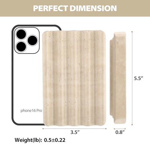 Koville 2PCS Travertine Soap Dishes for Shower, Marble Soap Dish Bar Soap Holder for Sink, Stone Soap Tray for Bathroom, Stripe Grooves Saver Keep Bars Dry Easy Clean - color: Travertine