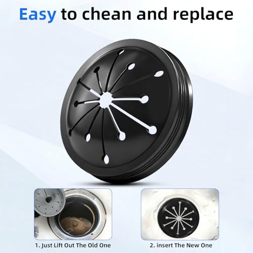 2-Pack Garbage Disposal Splash Guard, 3-1/8 Universal Sink Baffle, Splash-Proof Stopper to Prevent Water & Food Splashes, Fits Whirlaway, Waste King, GE Models & Most Standard Units