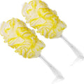 PPHAO Loofah on a Stick - Long Handle Bath Brush for Men & Women - Plastic Loofah - 2Pack - Yellow - style: Yellow and Yellow