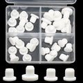 EASYEAH 4 Sizes 7.8/8/8.3/8.5 mm Silicone Plugs 5/16 in T-Shaped Soft Flexible Rubber Stopper Waterproof Seal Button Plug for 7.8-8.5 mm/0.31-0.33 in Hole, White, 32 Pcs - size: 7.8-8.5mm(0.31-0.33")
