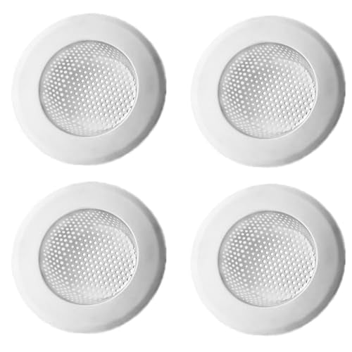 Drain Hair Catcher,Drain Stoper,Shower Drain Cover for Bathtub, Kitchen Sink Strainer, Stainless Steel Bathroom Sink, Drain Stopper with (4 PCS,White,2.1 in) - color: 4 Pcs,white,2.1 in