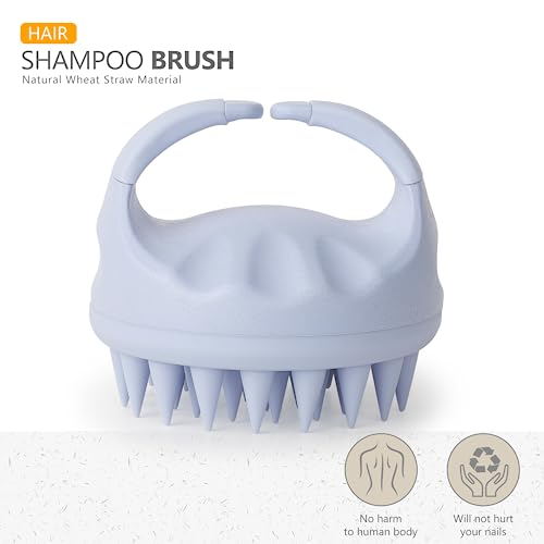 Sndyi Scalp Massager Shampoo Brush, Scalp Scrubber with Soft Silicone Bristles, Scalp Exfoliator for Dandruff Removal, Scalp Massager for Hair Growth, Wet Dry Hair Brush for Scalp Care, Sky Blue - color: Sky Blue