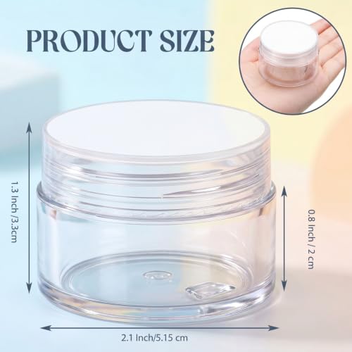 Patelai 4 Pieces Round Wide-mouth Leak Proof Plastic Container Jars with Lids for Travel Storage Makeup Beauty Products Face Creams Oils Salves Ointments DIY Making(1 Ounce,Clear) - color: Clear, size: 1 Ounce
