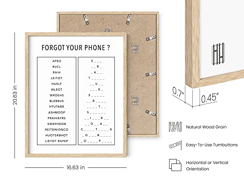 HAUS AND HUES Funny Bathroom Decor & Signs | Black and White Unscramble Wall Art, Beige Framed Guest Bathroom Humor Sign for Powder Room | 16"x20" - color: Unscramble, size: 16"L x 20"W, style: Beige Framed