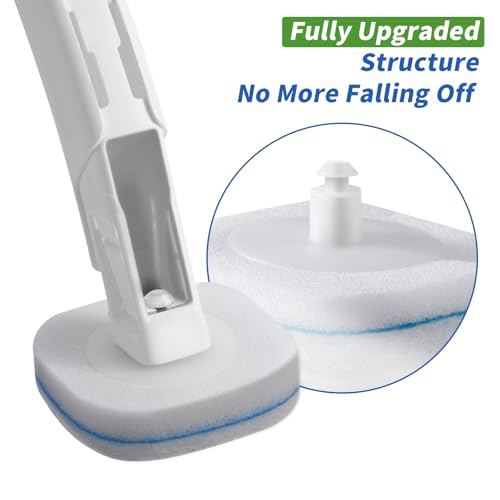 oshang Disposable Toilet Brush - Toilet Bowl Cleaner, Toilet Cleaning Supplies, Toilet Brush with Holder, 14 Refills for Deep Cleaning and Hygienic Bathroom Maintenance - size: 1 Brush+14 Refills
