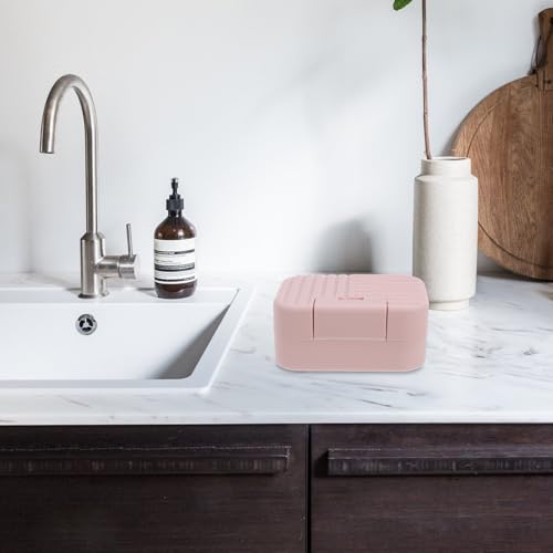 PRETYZOOM Portable Travel Soap Box Waterproof Soap Container with Lid for Outdoor Camping Gym Bathroom Use 8pcs Pink Blue Storage Case Set