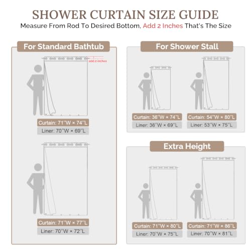 River Dream Linen Farmhouse Stall Shower Curtain with Snap-in Liner, No Hooks Needed,with Magnets,with Tassels,Water Repellent&Machine Washable,36x74Inch - color: Linen, size: 36"W x 74"L (Pack of 1)