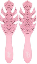 Wet Brush Go Green Hair Detangler Brush, Pink - Detangling Hair Brush - Ultra-Soft IntelliFlex Bristles Glide Through Tangles & Gently Loosens Knots While Minimizing Pain, Split Ends & Breakage - color: Pink, size: 1 Count (Pack of 2)