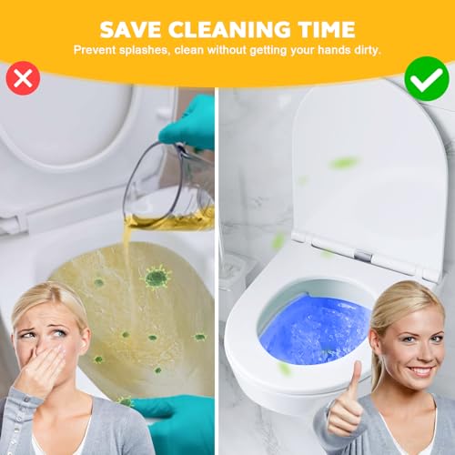 Oumee Scented 100 Count Absorbent Commode Pads for Bedside Commode Bucket | Commode Liner Pads with Absorbent Gel, Potty Liner Pads for Adults Seniors Portable Toilet Pad Bedpans - size: 9.5*5in-Lemon