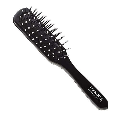 Wooden Hair Styling Hairbrush | Scalp Massage Hair Brush for Hair Detangling, Men Travel Gym Hair Brush Black Color