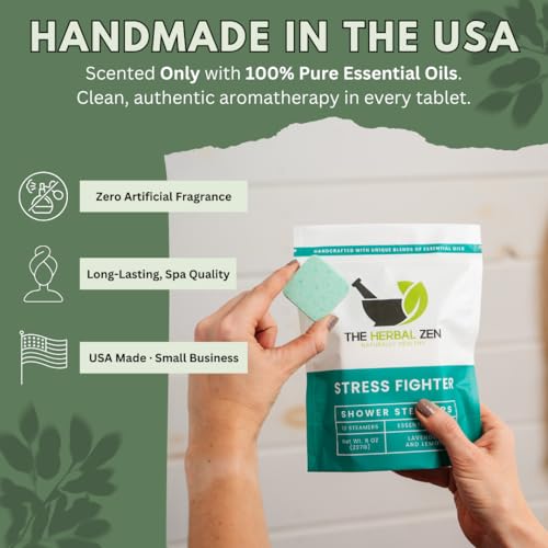Aromatherapy Shower Steamer Gift Set - USA Made Mothers Day Gift for Mom - Shower Bomb Tablets Made with Soothing Natural Essential Oils - Relaxation Gift for Women and Men - style: Lavender Combo