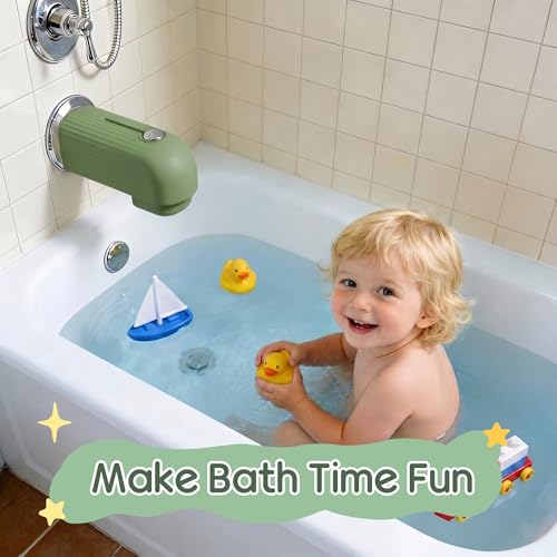 Roslim Silicone Baby Bathtub Faucet Cover, Bath Faucet Cover for Kids Bathtub Safety, Spout Cover for Baby, Toddler，Upgraded Bath Tub Spout Protector Cover, Universal Fit, Olive Green - color: Olive Green