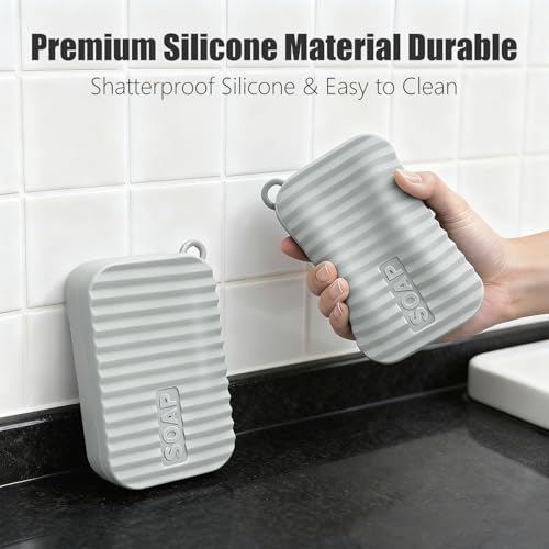 AIDIMMING Extra Large Leak Proof Travel Soap Dish – Large Capacity, Durable, Impact-Resistant, Stain-Resistant, for Extended Trips, Camping, Outdoor Adventures or Truck Drivers (Deep Gray) - color: Deep Gray