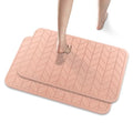 JUERLEN 2 Pack Diatomaceous Earth Shower Mat, Stone Bath Mat, Nonslip Super Absorbent Fast-Drying Hard Bath Mat for Bathroom Shower Floor, 24 x 16 inch, Pink Arrow Design - color: Pink