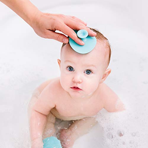 Ubbi Baby Cradle Cap Brush Silicone Brush Set, 3 Pack Soft Newborn & Infant Scalp Brushes for Gentle Bath Cleaning, BPA Free, Exfoliating Baby Bath Accessories - color: Yellow, Blue, Red