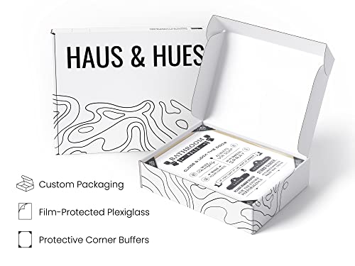 HAUS AND HUES Funny Bathroom Wall Art – Toilet Rules Poster, Humorous Restroom Sign, Playful Washroom Design (24x36, Beige Frame) - color: Rules, size: 24"L x 36"W, style: Beige Framed