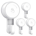 LUXEAR Heavy Duty Waterproof Shower Hooks 4 Pack - Suction Hook, No Drill Damage-Free Removable Reusable Wall Hooks for Bathroom Kitchen Towel Bathrobe Loofah Shower Hooks (Max Load 11LB/5KG) - size: 4 Pack Single